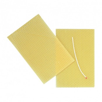 Honeycomb beeswax, 100 %, tab-bag 1 sheet with wick, 13x40 cm, natural