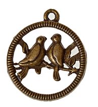 Metal Ornament / Bird on the Perch / 24x20mm
