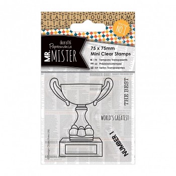 75 x 75mm Mini Clear Stamp (4pcs) - Mr Mister - Trophy