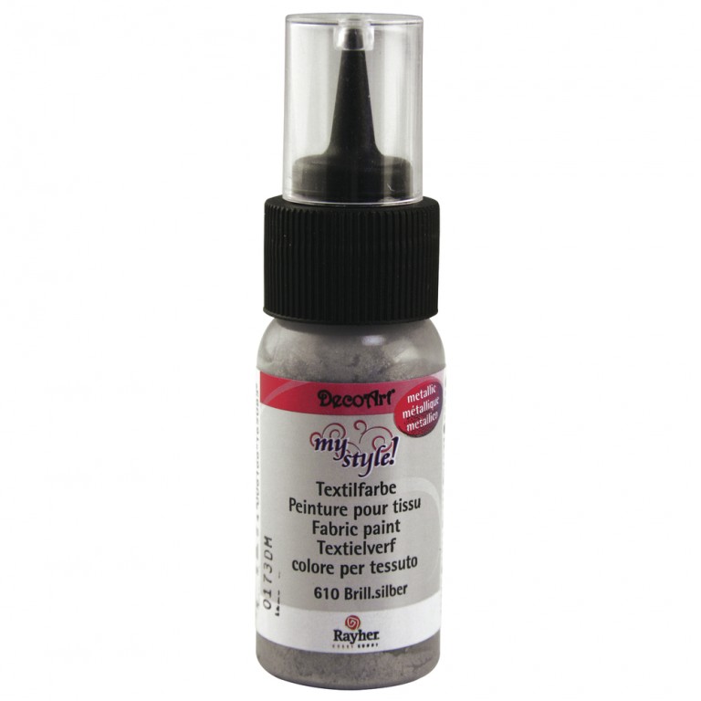 my style textile colour 29ml metallic brilliant silver