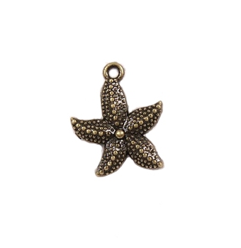 Kovová ozdoba / Starfish / 19x23mm