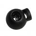 Cord stopper round black / 4pcs