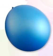 Balón standardní 30cm, 2,8g / 10ks / metalická modrá