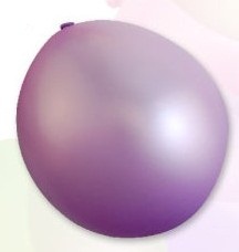 Balón standardní 30cm, 2,8g / 10ks / metalická fialová