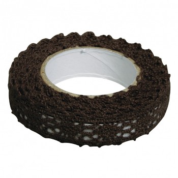 Fabric Tape edgings 17mm / 2,5m / dark brown