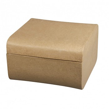Papier-maché box with tray 12.5x12.5x8cm