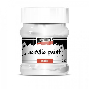 Pentart acrylic paint matte 230ml / white