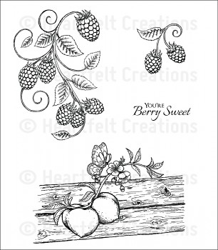 Cling Stamp Set / Berries and Peaches