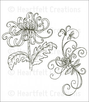 Cling Stamp Set / Enchanted Mum Bouquet