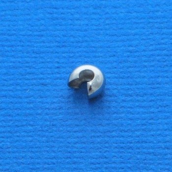 Crimp Bead Covers / 50 pieces / 4 mm / Platina
