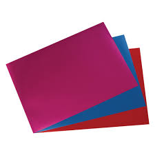 My Style metal effect foil A4 / 3pcs / red, blue, lilac