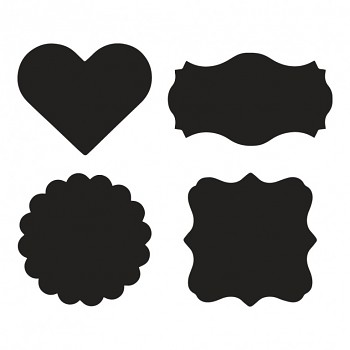 Set blackboard foil stickers / 12pcs