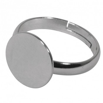 Stainless steel ring base w plate,12mm