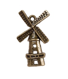 Metal Ornament / Windmill / 28x17mm