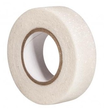 Glitter Tape / 15mm x 5m / white