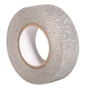 Glitter Tape / 15mm x 5m / silver