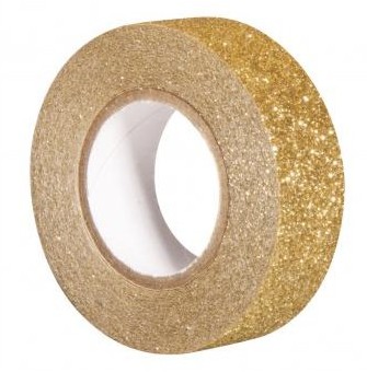 Glitter Tape / 15mm x 5m / złoto