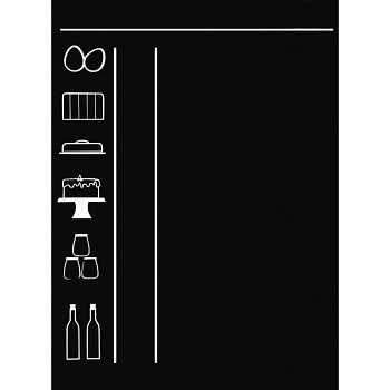 Wall decor sticker: Blackboard black / 35x50cm