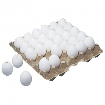 Egg candle, 60/45 mm white / 1pc