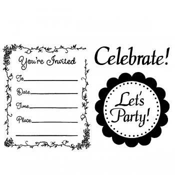 Acrylic Stamp 7x11cm / Let's party !