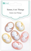 CAMEO 6 szt - VINTAGE