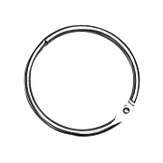Металлические кольца 32 мм / 2шт / серебро