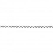 Stainless steel plain coil chain / ø2.5mm / platinum / 60cm