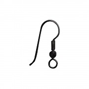 Ear hooks / 20mm / 10 pcs / black