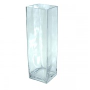 Square Glass Vase 10x10xh30 cm