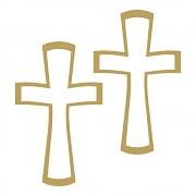 Klebemotiv: Kreuz gold