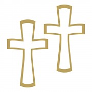 Sticker: Cross gold