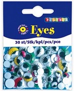 Oči s riasami - farebné / mix veľkostí / 30ks