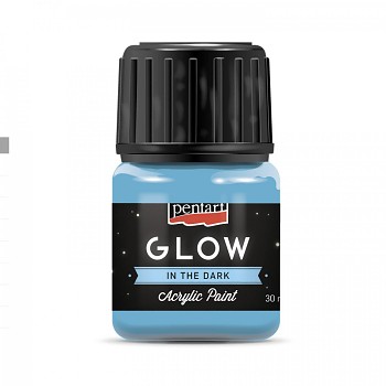 Pentart acrylic paint glow in the dark 30ml / blue