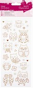 Glitter Dot Stickers / Owls