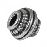 Metall- Perle, 7mm ø Silber / 3Stück