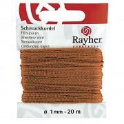 Schmuckkordel / 1mm / 20m / kastanie