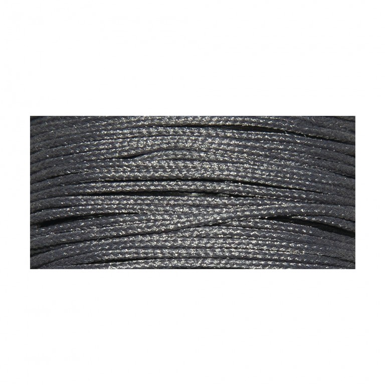Wax cord with nylon core o 0.6mm spool 10m dark grey