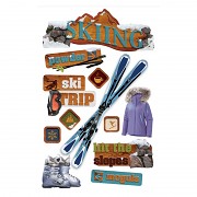 3D samolepky / Skiing