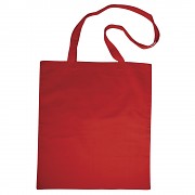 Baumwoll-Tasche mit langen Henkeln rot