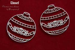Chipboards - Tinsel - Baubles 01 / 5x5cm / 2St.