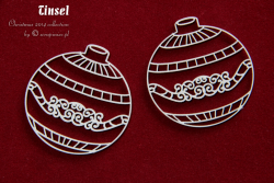 Chipboards - Tinsel - Baubles 01 / 5x5cm / 2pcs