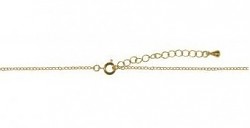 Metal element chain w. clasp, 2mm ø, 78cm, +5cm / gold