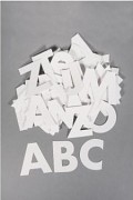 Papier ABC , 7cm, sortiert, 250 g/m², 9Stück, weiß