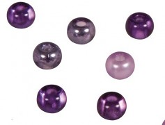 Rocailles-mix with big hole, / 5.5mm / Hole ø2mm / 80szt / violet shades