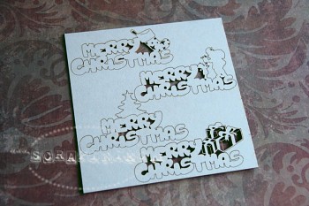 Chipboard - Merry Christmas - wordlet Santa, gift, tree, sock