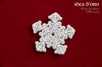 Chipboard - Idea d'oro - 2-layers snowflake / 4,5x4,5cm