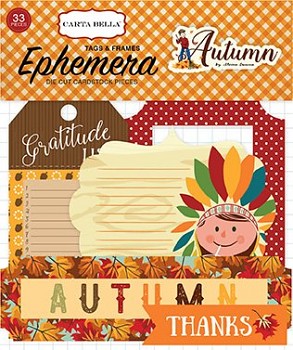 Autumn Frames & Tags Ephemera / papierové výrezy  