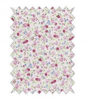 Cotton-fabric 100x70cm / roses pale-pink