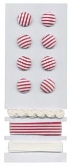 Buttons and ribbons, stripes classical red