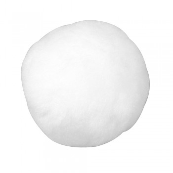 Pompons 75 mm / 6 pcs / white